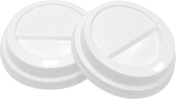 8 oz White Plastic Lid For Paper Hot Cups - 1 case (1000 piece)