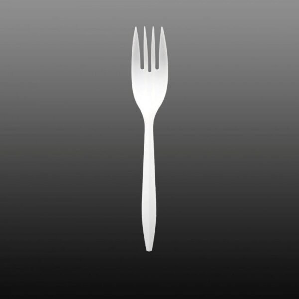 Medium Weight 5.8" White Plastic Fork - 1 case (1000 piece)