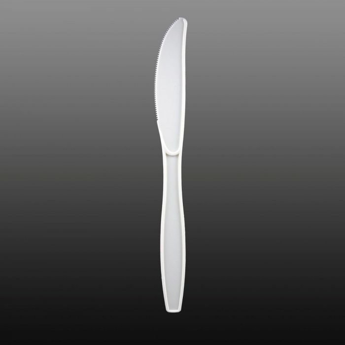 5221w.1 Heavyweight White Plastic Knife - 1 case (1000 piece) - Image 1