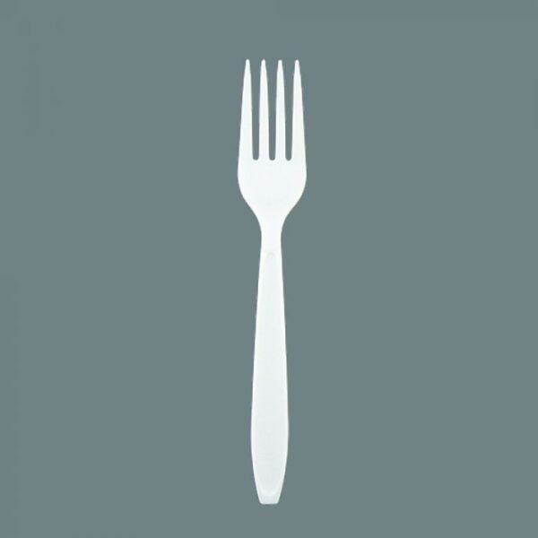 Premium Heavy Weight 6.6" White Plastic Fork - 1 case (1000 piece)