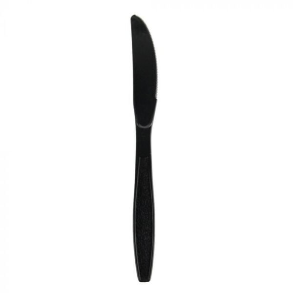 Heavyweight Plus 7.5" Black Plastic Knife - 1 case (1000 piece)