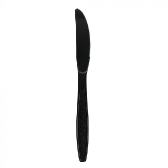 5261bk.1 Heavyweight Plus 7.5" Black Plastic Knife - 1 case (1000 piece) - Image 1