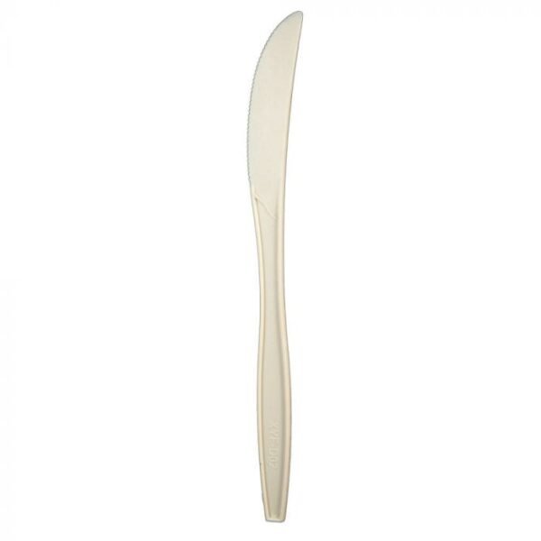 Heavyweight 8" Beige Eco-Friendly Cornstarch Knife - 1 case (1000 piece)