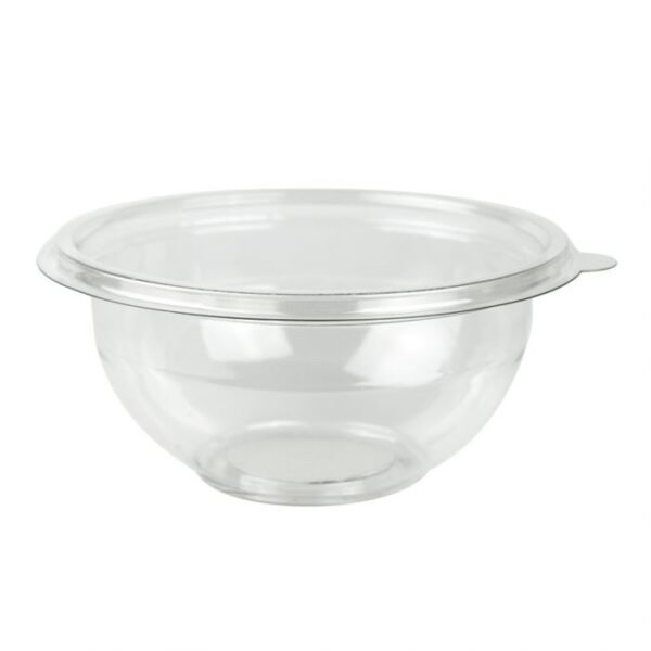 16 oz Clear 5.5" Premium PET Plastic Salad Bowl - 300/Case