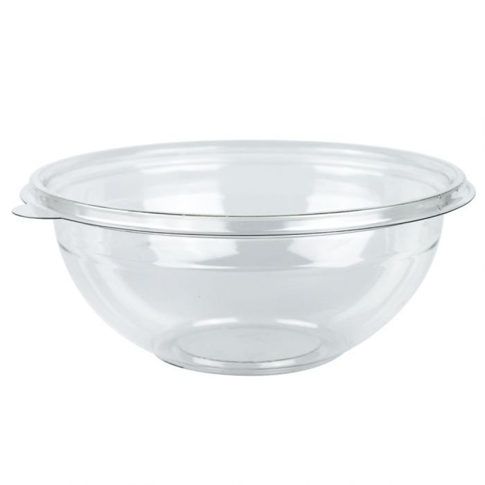 5418032.1_2 32 oz Clear 7" Premium PET Plastic Salad Bowl - 1 case (300 piece) (For lid use #5418001) - Image 1