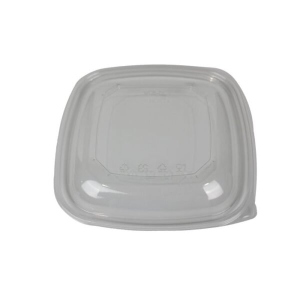 Clear Flat Lid For 48 oz Clear Square Salad Bowl - 1 case (150 pieces)