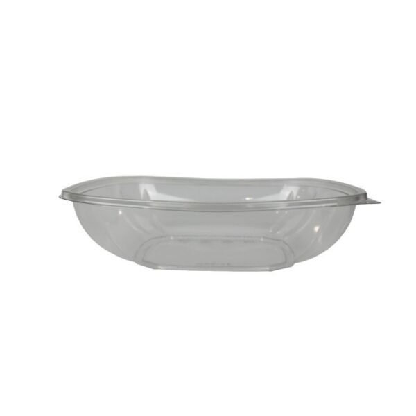 48 oz Clear Premium PET Square Salad Bowl - 1 case (150 piece)