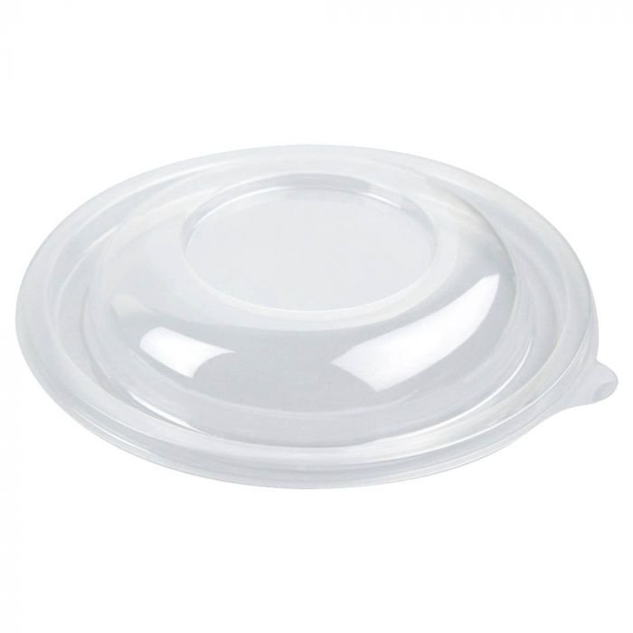 54590-3.1 24 oz Clear Dome Plastic Bowl Lids (v3) - 1 case (300 piece) (Fit Bowl #54524-2) - Image 1