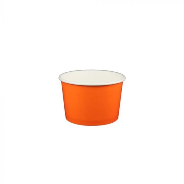 4 oz Solid Orange Cold/Hot Paper Food Container - 1 case (1000 piece)