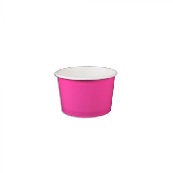 4 oz Solid Pink Cold/Hot Paper Food Container - 1 case (1000 piece)
