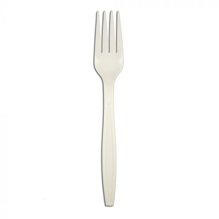 5611.1 Heavyweight 7.2" Beige Eco-Friendly Cornstarch Fork - 1 case (1000 piece) - Image 1