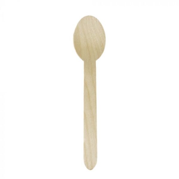 Wooden Dessert Spoon, 6.25 inch Natural - 1 case (1000 piece)