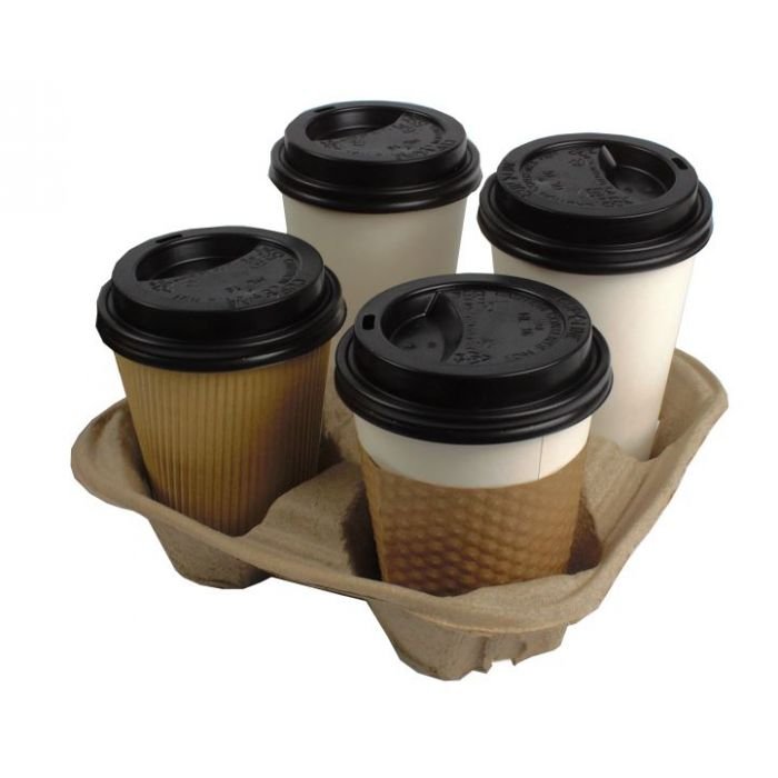 59004_2_ Beverage Carrier, 4 Cup, Kraft, 300 ct 8 - 32 oz - Image 1