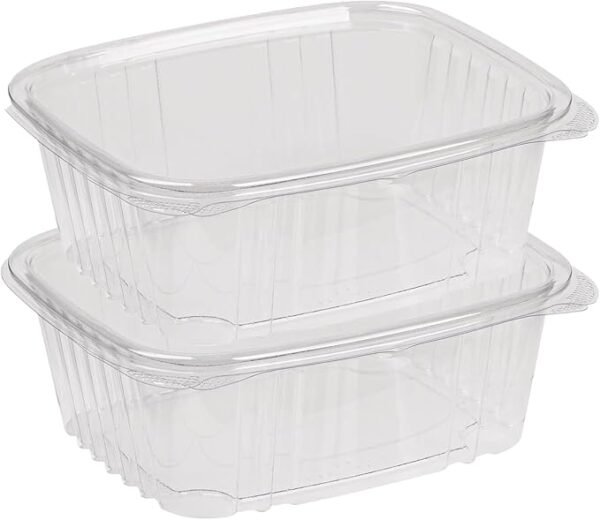 32 oz " Clear PET Plastic Hinged-Lid Deli Container - 1 case (200 piece)