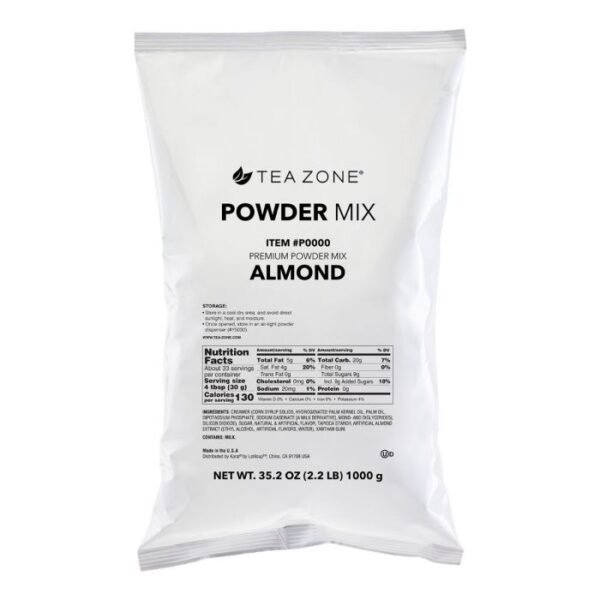 Tea Zone Almond Powder (Made in USA) 2.2 lb Bag - 1 bag