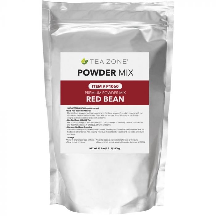 6206.1 Tea Zone Red Bean Flavored Powder 2.2 lb Bag - 1 bag - Image 1