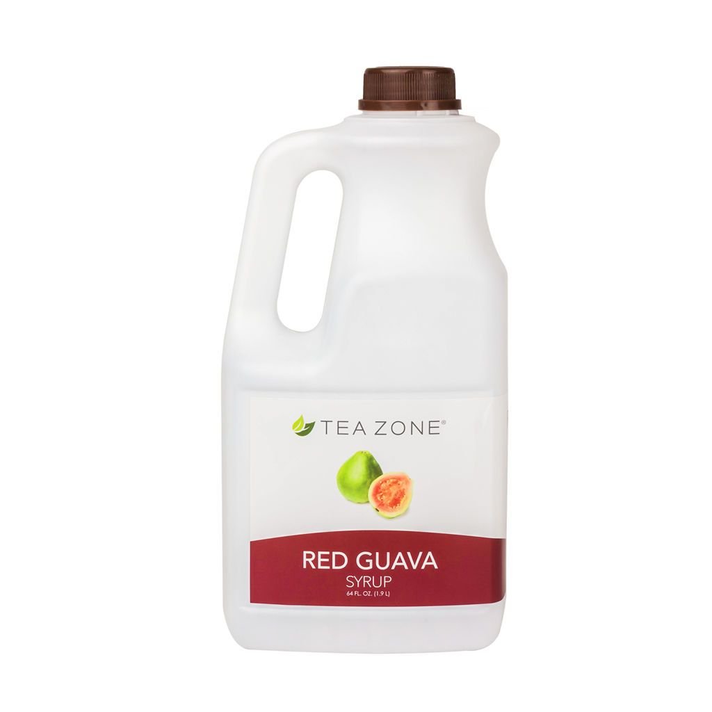 6342.1 Tea Zone Red Guava Syrup Syrup 64 fl. oz Bottle - 1 bottle - Image 1