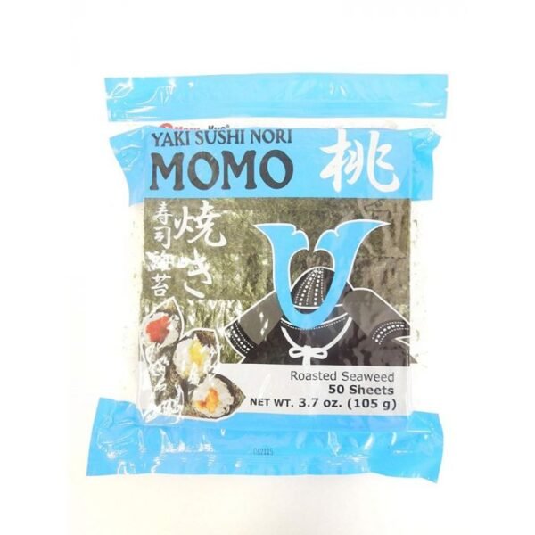 MARUKYO Roasted Seaweed (Yaki Sushi Nori Momo), Half Cut - 100 sheets bag (3.7 oz/105g)