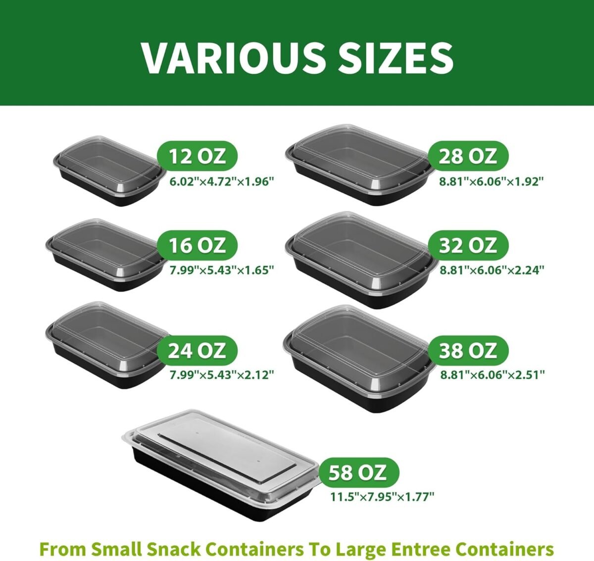 71wynNX76XL._AC_SL1500_ 58oz (120-Piece) Disposable Take Out Food Storage Containers with Leakproof Lids, BPA Free, Microwave/Dishwasher/Freezer Safe - Image 1