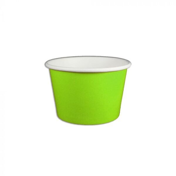 8 oz Solid Lime Green Cold/Hot Paper Food Container - 1 case (1000 piece)