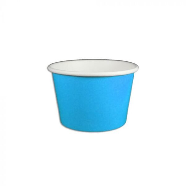 8 oz Solid Blue Cold/Hot Paper Food Container - 1 case (1000 piece)