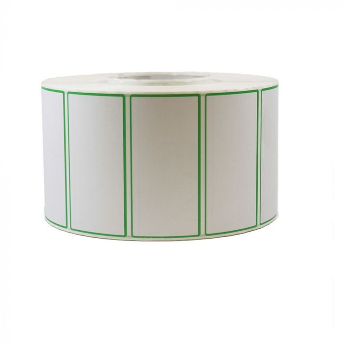 9421-fg.1 4"X2" Green Frame Thermal Label, 3000/Roll (v3) - 1 case (4 roll) - Image 1