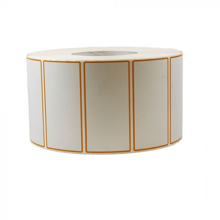 9421-fo.1 4" X 2" Orange Frame Thermal Label, 3000/Roll - 1 case (4 roll) - Image 1