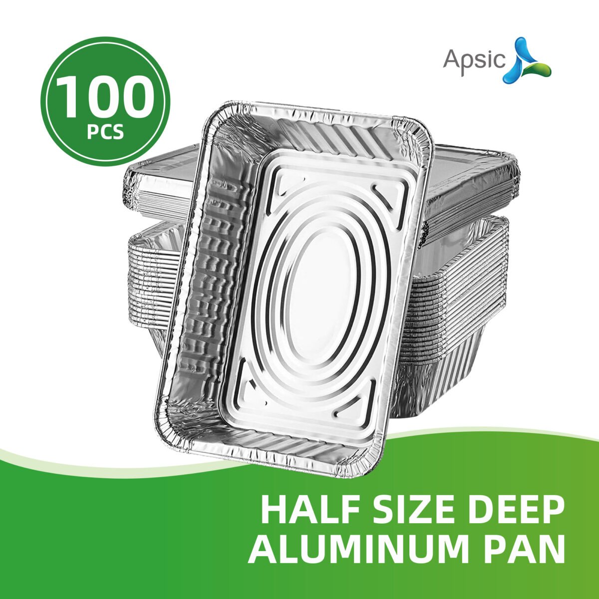 1/2 Size Foil Steam Table Pan, Medium (2") - 1 case (100 piece) - Image 1