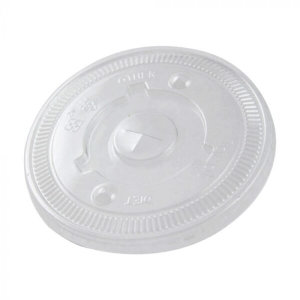 32 oz Clear Plastic Flat Lid With X-Slot For Paper Cold Cup - 1 case (600 piece)
