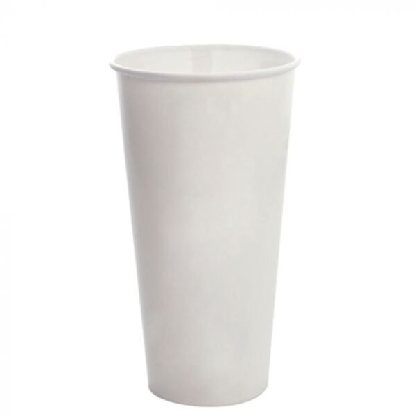 16 oz White Paper Soda Cup (90mm Rim) - 1000/Case