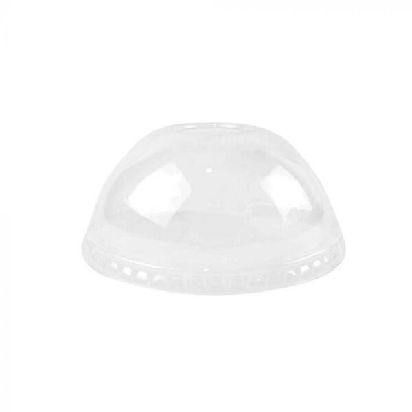 12-24 oz Clear Plastic Dome Lid With Hole For PET Cups (98mm) - 1 case (1000 piece)