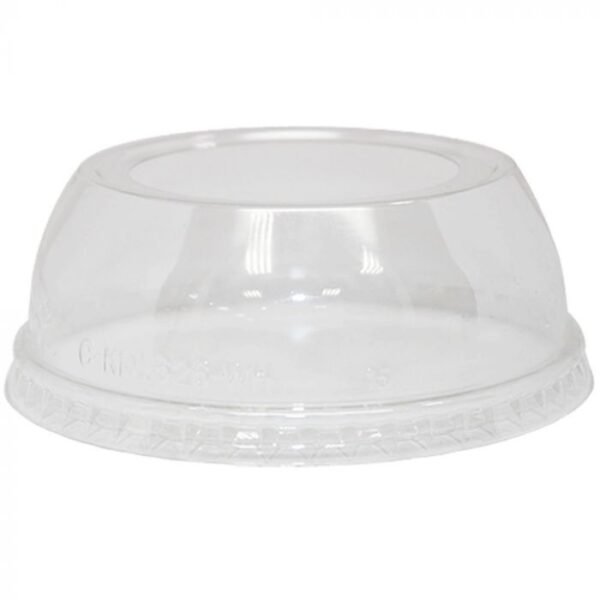 2" Hole Wide12-24 oz Clear Plastic Dome Lid With  For Plastic Cups (98mm) - 1 case (1000 piece)