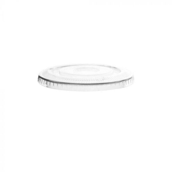 92mm Clear Plastic Flat Lid With X-Slot For PET Cups (92mm) - 1 case (1000 piece)