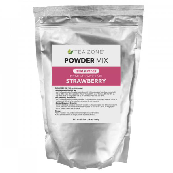 Tea Zone Strawberry Flavored Powder 2.2 lb Bag - 1 bag