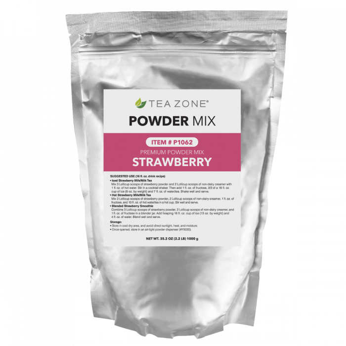 s Tea Zone Strawberry Flavored Powder 2.2 lb Bag - 1 bag - Image 1