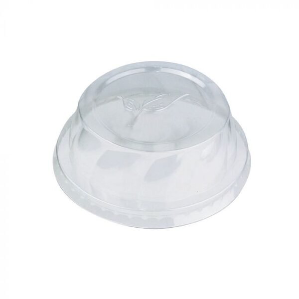 16 oz Clear Plastic Low Dome Lid With No Hole For Cold/Hot Paper Food Containers - 1 case (1000 piece)