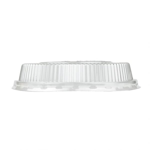 24-32 oz Clear Plastic Low Dome Lid With No Hole For Cold/Hot Paper Food Containers - 600/Case