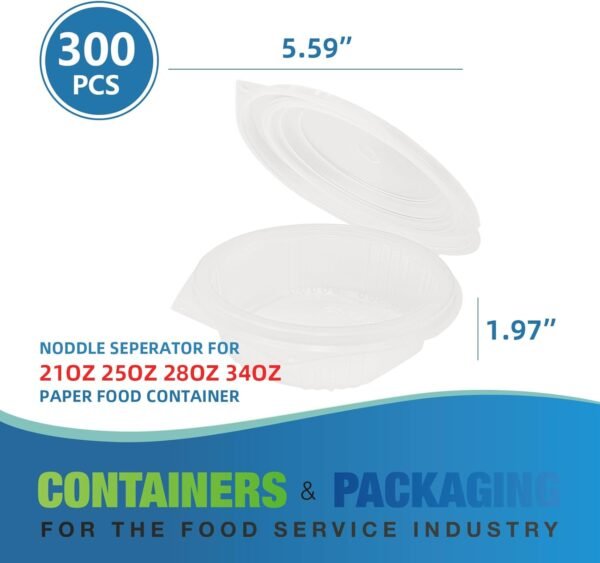 600 Packs Noodle Separator for 21oz/25oz/28oz/34oz Disposable Paper Food Storage Containers, Soup Bowls, Ice Cream Salad Cups