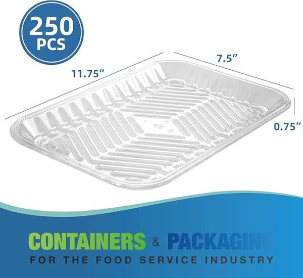 Clear PET Plastic Meat Tray 8" X 10 1/2" X 1 3/8", 200PCS, Suitable for Supermarkets & Food Service